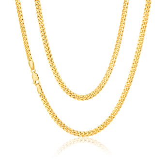 9ct Yellow Gold Silver Filled 45cm Curb Chain