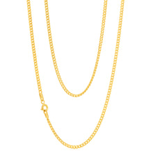 Load image into Gallery viewer, 9ct Yellow Gold Silverfilled 50cm Curb Chain