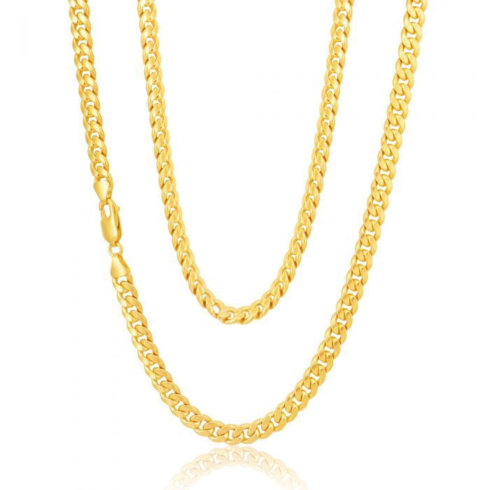 9ct Yellow Gold Silverfilled 55cm Chain 9SS