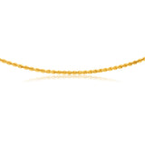 9ct Yellow Gold Silverfilled 45cm Rope Chain