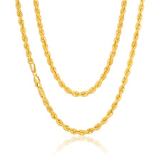 Load image into Gallery viewer, 9ct Yellow Gold Silverfilled 45cm Rope Chain