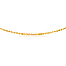 Load image into Gallery viewer, 9ct Yellow Gold Silverfilled 50cm Rope Chain