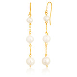 Silverfilled Freshwater 50mm Drop Earring 9SS