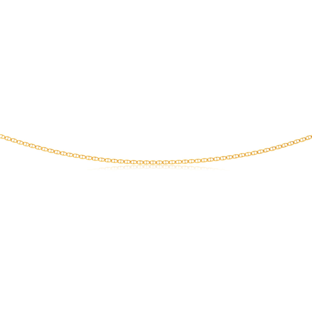 9ct Yellow Gold Silver Filled Anchor Link 50cm Chain 40 Gauge