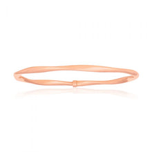 Load image into Gallery viewer, 9ct Rose Gold Silverfilled 65mm Open Twist Bangle