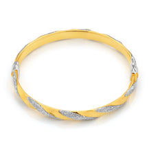 Load image into Gallery viewer, Silverfilled 60mm x 7mm Stardust Enamel Hinge Bangle