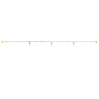 Gold Filled 4 Heart Charm 27cm Anklet