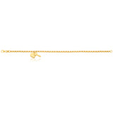 Silverfilled Belcher Heart Charm 19cm Bracelet