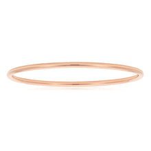 Load image into Gallery viewer, 9ct 4mm x 65mm Rose Gold Silver Filled Plain Golf Bangle