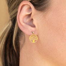 Load image into Gallery viewer, 9ct Gold Filled Tree of Life Cut-Out Stud Earrings