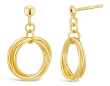 Load image into Gallery viewer, 9ct Gold Filled Twist Circle Stud Earrings