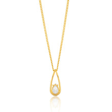 Load image into Gallery viewer, 9ct Gold Filled Cubic Zirconia Teardrop Pendant