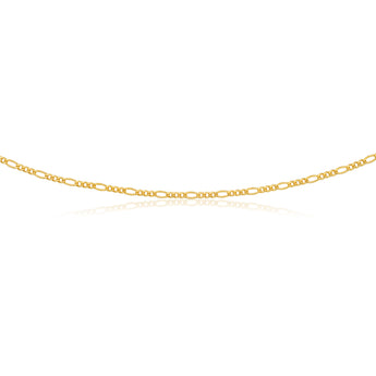 9ct Gold Filled  Figaro 50cm  80 Gauge Chain