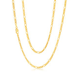 9ct Gold Filled  Figaro 50cm  80 Gauge Chain