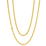 9ct Yellow Gold Filled Rope 50cm Chain 50 Gauge