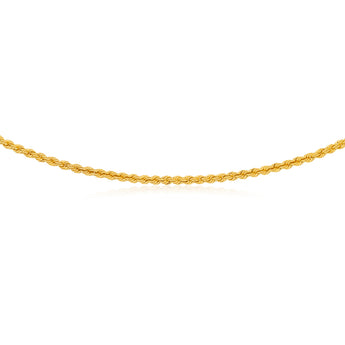9ct Gold Filled Rope 45cm Chain 80 Gauge