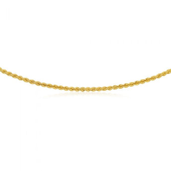 9ct Gold Filled Rope 50cm Chain 80 Gauge