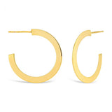 9ct Yellow Gold Filled Half Round Flat Stud Earrings