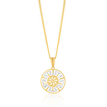 Load image into Gallery viewer, 9ct Yellow Gold Filled Small Greek Key Pendant