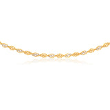 9ct Two-Tone Gold Filled 45cm Singapore Link Chain
