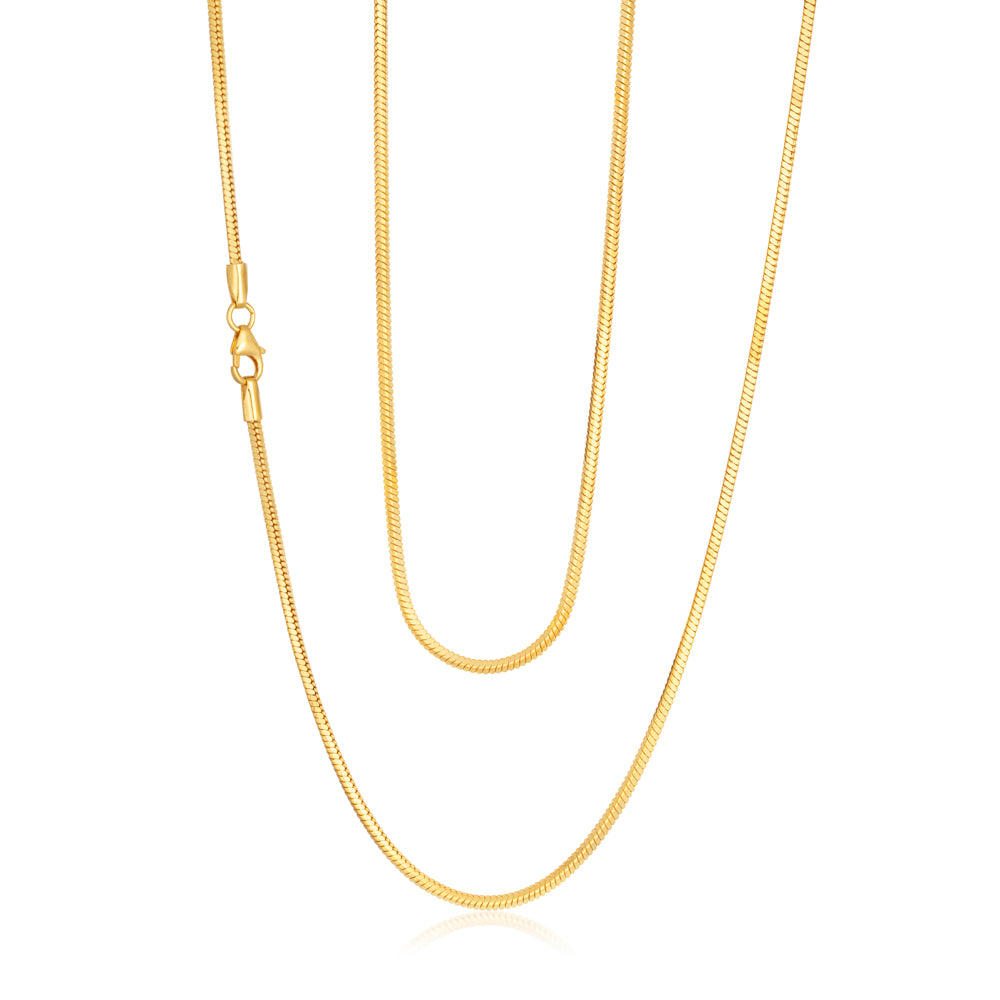Gold plated outlet snake chain