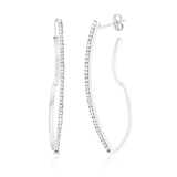9ct White Gold Filled Fancy Crystal Stud Earrings
