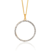 Load image into Gallery viewer, 9ct Yellow Gold Filled 20mm Round Crystal Pendant