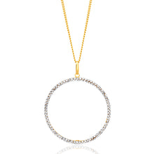 Load image into Gallery viewer, 9ct Yellow Gold Filled 30mm Round Crystal Pendant