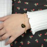 9ct Yellow Gold-Filled Mum Charm 19cm Bracelet