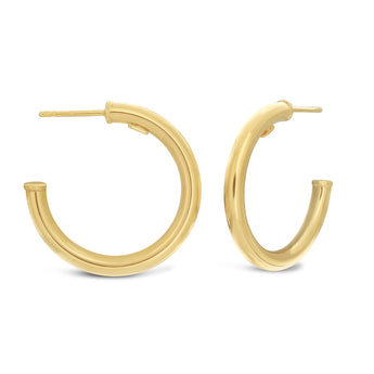 9ct Yellow Gold-Filled Hoop Earrings