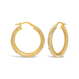 9ct Yellow Gold-Filled Hoop Earrings