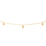 9ct Yellow Gold Silverfilled Belcher Heart Charms 70cm Chain