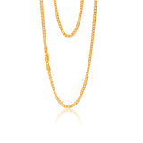 9ct Yellow Gold Silver Filled 60cm Curb Chain
