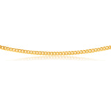 9ct Yellow Gold Silver Filled 60cm Curb Chain