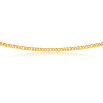 9ct Yellow Gold Silver Filled 60cm Curb Chain