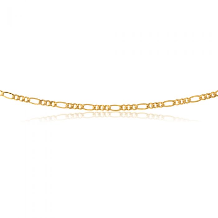 9ct Yellow Gold Copperfilled 50cm Figaro Chain