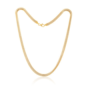 9ct Yellow Gold Silver Filled Wheat 45cm Necklace