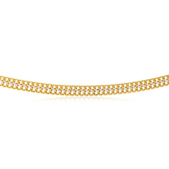 9ct Yellow Gold Silver Filled Wheat 45cm Necklace