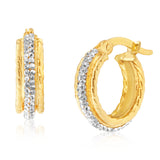 9ct Silver Filled Double Sided Cubic Zirconia Earrings