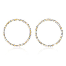 Load image into Gallery viewer, 9ct Silver Filled Cubic Zirconia Hoop Earrings