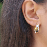 9ct Yellow Gold Silver Filled Hoop Earrings