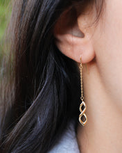 Load image into Gallery viewer, 9ct Yellow Gold Silver Filled Twist Drop Earrings