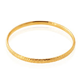 9ct Yellow Gold Silver Filled Diamond Cut Bangle