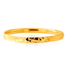 Load image into Gallery viewer, 9ct Yellow Gold Silver Filled Diamond Cut Bangle