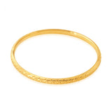 9ct Yellow Gold Silver Filled Diamond Cut Bangle