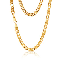Load image into Gallery viewer, 9ct Yelllow Gold Silver Filled Anchor 170 Gauge 55cm Chain