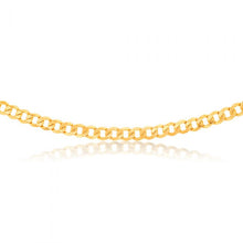 Load image into Gallery viewer, 9ct Yellow Gold Silverfilled Flat curb 160 Gauge 55cm Chain