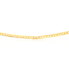 Load image into Gallery viewer, 9ct Yellow Gold Silverfilled Curb 80 Gauge 55cm 9SS Chain
