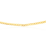9ct Yellow Gold Silverfilled Curb 80 Gauge 55cm Chain