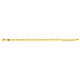 9ct Silverfilled Curb Bev 19cms 100 Gauge Bracelet